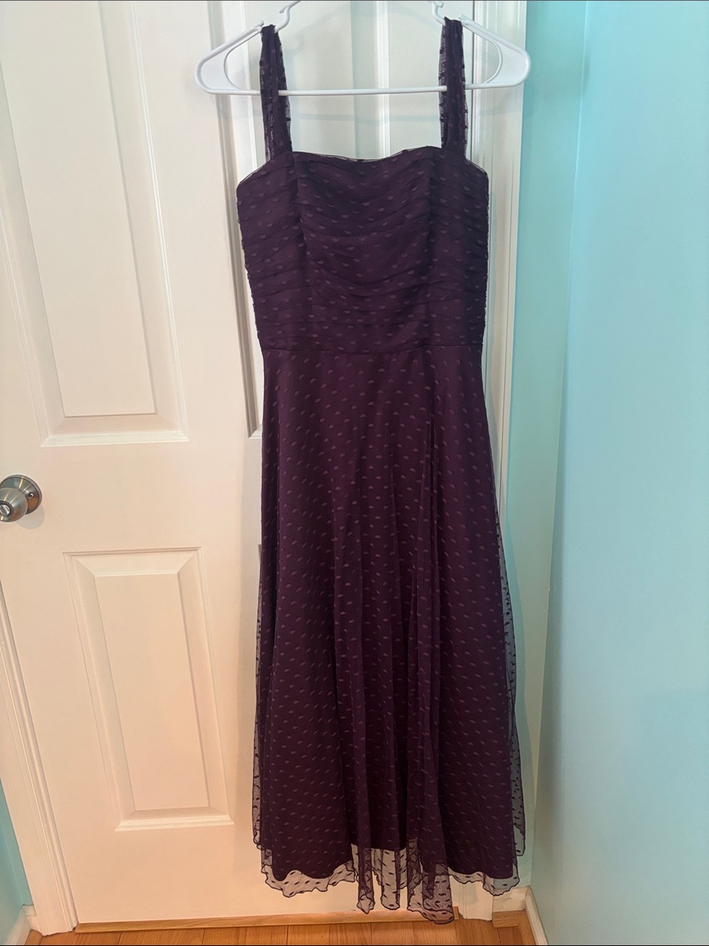 Jessica McClintock Plum Sleeveless Midi Dress